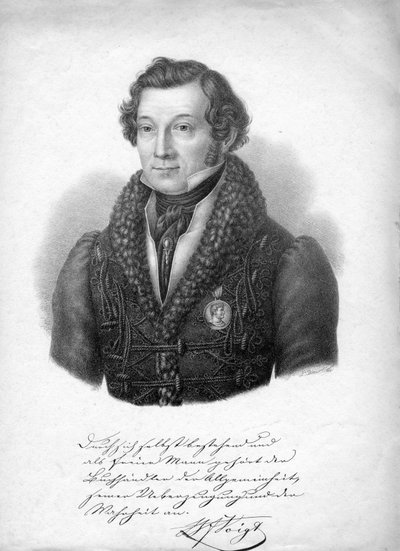 Engraved Portrait by Ludwig Blau